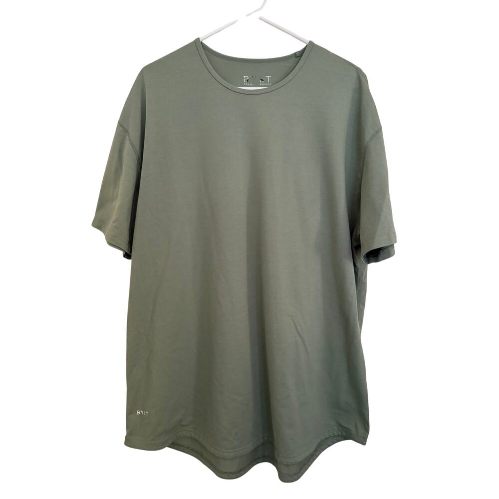 Bylt Signature Premium Basics Sage Green Short Sleeve Shirt XXL Casual Minimal